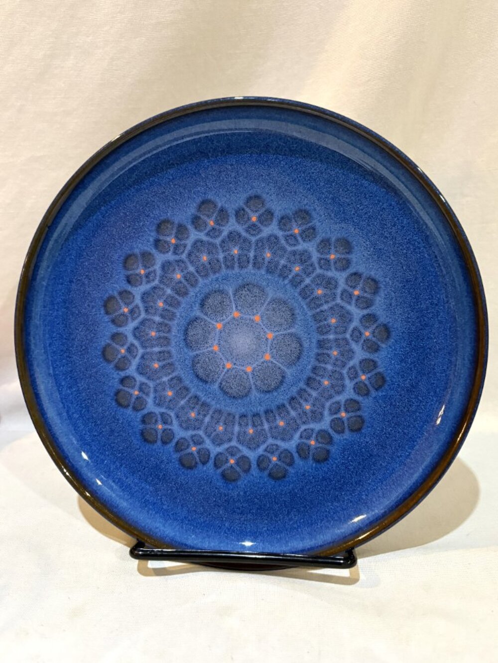 Denby Langley Midnight Luncheon Salad Plate 8.25" Stoneware Made in England